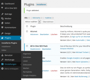 Plugins konfigurieren